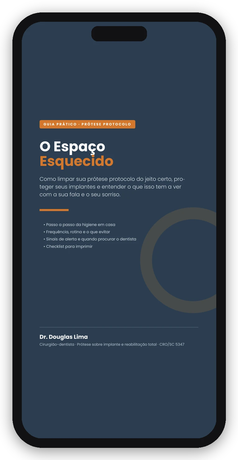 Capa do guia O Espaço Esquecido na tela de um celular